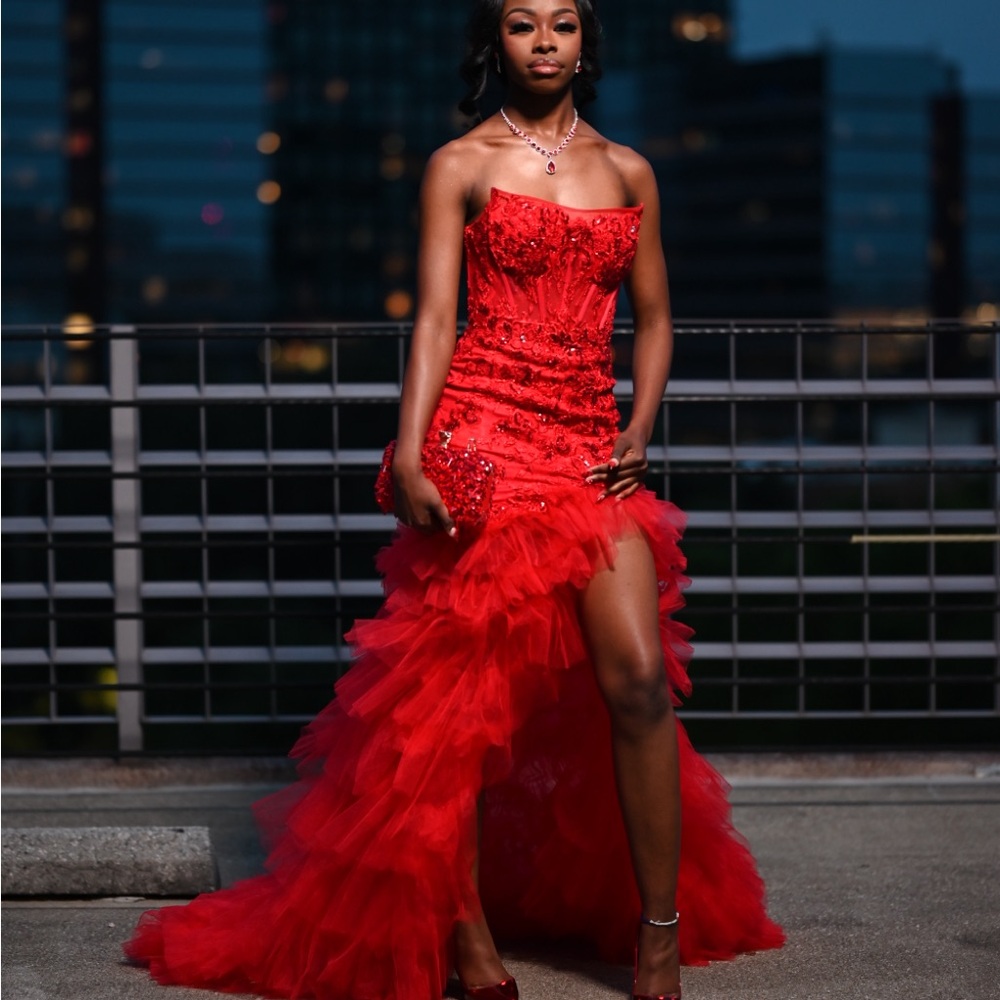 Elegant Red Evening Gown